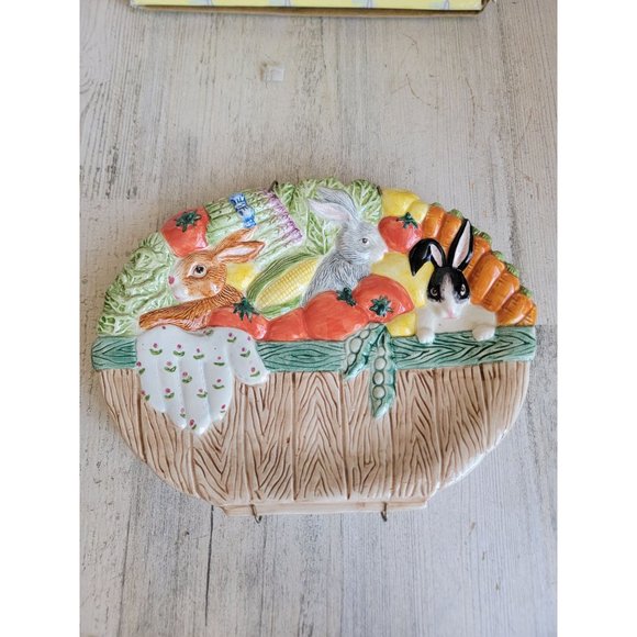 Fitz Floyd 1995 small serving plate Easter Bunny‎ Bountiful bunnies - Picture 2 of 8